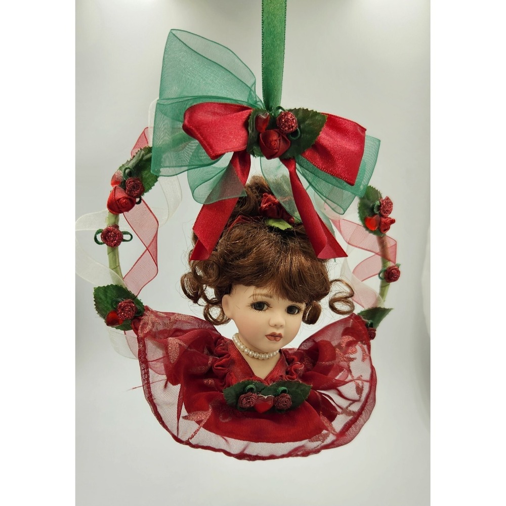 Marie Osmond Collection "Young Love" Christmas Ornament Porcelain Doll Head Bust